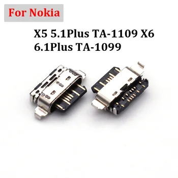 10-20 бройки за Nokia X5 5.1 Plus TA-1109 X6 6.1 Plus TA-1099 USB Порт За Зареждане на Зарядно устройство Конектор за Зарядно Устройство Гнездо Изображение