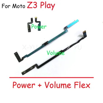 10 бр. за Motorola Moto Z3 Play превключвател за включване-изключване, страничен бутон за регулиране на силата на звука, гъвкав кабел Изображение