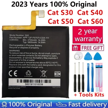 100% Оригинална замяна батерия За батерии на Caterpillar Cat S40, S50, S60, CUBA-BL00-S50-000 458002-S40 APP-12F-F57571-CGX-111 Изображение