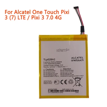 100% Оригинална Подмяна на Батерията TLp028A2 За Alcatel One Touch Pixi 3 (7) LTE/Pixi 3 7,0 4G 2820mAh Батерия за мобилен смартфон Изображение