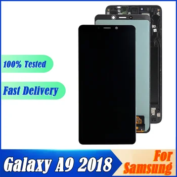 100% Тествани OLED/AMOLED LCD дисплей За Samsung Galaxy A9 2018 A920 A920F SM-A920F/DS LCD дисплей със Сензорен екран за Цифровизацията в събирането на Изображение