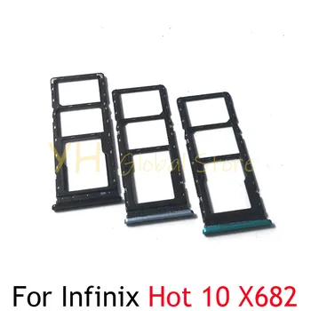 10ШТ За Infinix Hot 10 X682 X682B X682C/10 Play X688 X688C Слот За Sim-карти на Притежателя на Тавата резервни Части За Ремонт на Сим-карти Изображение