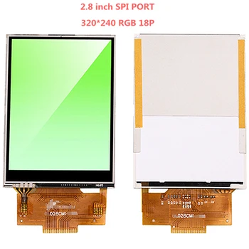 2,8-Инчов TFT LCD Модул Със Сензорен панел ILI9341 Водача 240 (RGB) * 320 SPI Сериен интерфейс Нов Дисплей 18P Raspberry Pi 3C Устройство Изображение