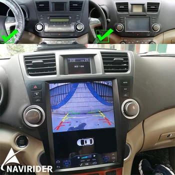 2Din Радиото в автомобила Android 13 Екран Авто Мултимедиен Плейър За Toyota Highlander 2007-2013 Bluetoorh Carplay Стерео DSP GPS Изображение