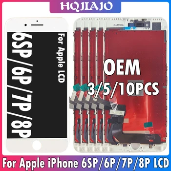 3/5/10 Бр. OEM LCD 100% Тествана за iPhone 6SP 6P 7P 8P Подмяна на резервни части за дигитайзер LCD екрана в събирането на Изображение