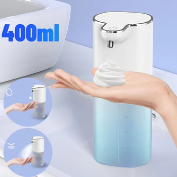 400 мл Автоматично дозиране система сапун, Безконтактен сензор, Пенообразователь, Диспенсер за гел и алкохол, стенни Умна ръчно миене Изображение