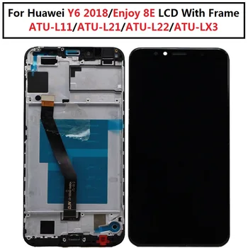 5,7-инчов LCD дисплей Y6 2018 + Дигитайзер с Докосване на Екрана В събирането На Huawei Y6 2018 ATU-L11 ATU-L21 ATU-L22 ATU-LX3 // Enjoy 8E LCD Изображение
