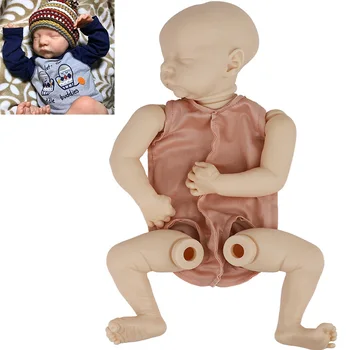 50 см Reborn Baby Doll Parts Sleep 20 инча Ръчна изработка САМ на Празна куклен комплект Винилови небоядисана непълни куклени детайли Коледен подарък за рожден Ден Изображение