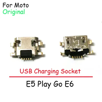 50ШТ Оригинал за Motorola Moto E5 Play Go E6 USB порт за зареждане на Вид док-станция Резервни части Изображение