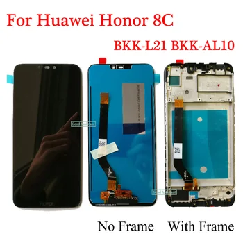 6,3-инчов Нов За Huawei Honor 8C BKK-AL00 BKK-L21 Пълен LCD Сензорен дисплей и Цифров Преобразувател В Събирането Тествани Рамка Изображение