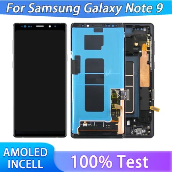 AMOLED LCD дисплей За Samsung Galaxy Note 9 N960 N960F N9600 N960U N960D SM-N960F LCD дисплей с Цифрова Докосване на екрана в събирането с рамка Изображение