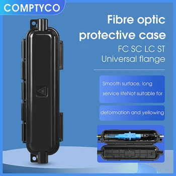 COMPTYCO 10шт Кутия за защита на оптични влакна от падане на FTTH Кутия за завоя кабел с адаптер SC Водоустойчив защитена кутия Изображение