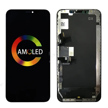 GX AMOLED Сензорен Дисплей За iPhone XS LCD Дисплей В Събирането на Дигитайзер, Ремонт на Сензора, Подмяна Без Мъртви Пиксели За iPhone X lcd Изображение