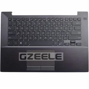 GZEELE Новата клавиатура на лаптоп САЩ, поставка за ръцете, горната част на калъф за ASUS PRO B400A B400V B400A-XH52, калъф за клавиатура, Поставка за ръце, тъчпад САЩ Изображение