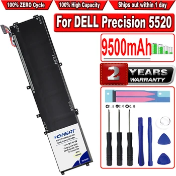 HSABAT 9500 mah 6GTPY Батерия за лаптоп DELL Precision 5520 5530 за лаптоп DELL XPS 15 серия 9560 9570 Изображение