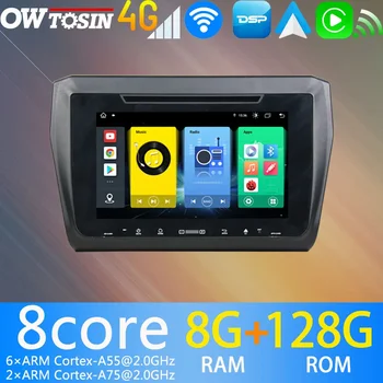LTE 4G WiFi 8 core 8 + 128G Android 11 Кола DVD GPS Навигация Радиоэкран За Suzuki Swift 2017-2020 CarPlay Главното Устройство Авто Стерео Изображение