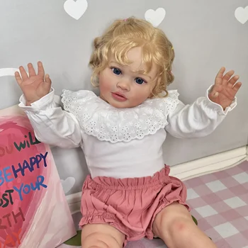 NPK 66 см Пипа Вече Раскрашенная Готова Кукла Возрожденный Дете Огромен Размера на Бебето Популярна Реалистична Мека На Допир 3D Художествена Кукла От Кожа Изображение