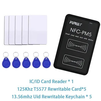 PM5 NFC Четец за смарт карти RFID Восъчни ключове 125 khz Копирна Машина за икони IC, ID Tag Clone Programmer13.56Mhz CUID/FUID Sticker Сценарист Изображение
