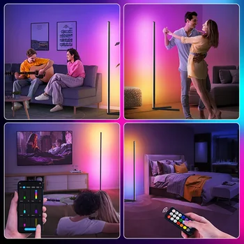 RGB подсветката на околната среда, led outdoor лампа с дистанционно управление, рамката за атмосферата, украсата спални, игрална стая, открит лампа. Изображение