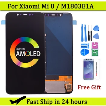 Super Amoled Дисплей За Xiaomi Mi 8 LCD Дисплей с 10 Касаниями, Смяна на Сензорен екран За MI8 Mi 8 Global M1803E1A Изображение