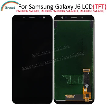 TFT дисплей За Samsung Galaxy J6 J600 2018 LCD дисплей С Сензорен Екран Дигитайзер В Събирането на Подмяна на samsung j6 J600F LCD Incell Изображение
