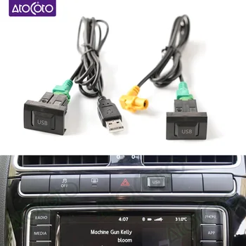 Авто RCD510 Радио 4-Пинов USB ключ Кабел-Адаптер за VW Golf MK6 Jetta 5 MK5 Rabbit Scirocco за Audi Skoda САМ си Тегли Кабели Изображение