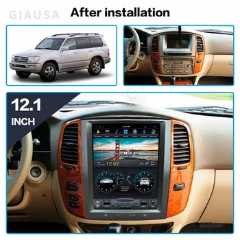 Автомобилен GPS навигатор с вертикален екран, Android 12 PX6 за TOYOTA LAND CRUISER LC100 2002-2007, Мултимедиен плеър на устройството, Автомагнитола Изображение