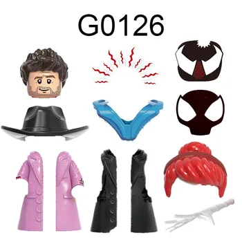 Аксесоари серия G0126 Heroes, шлифери, шапка, Мини-Модулен блок, фигурки от ABS-пластмаса, детски образователни играчки, подаръци Изображение