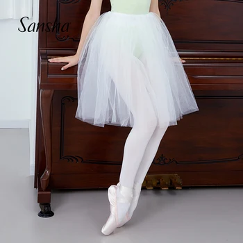 Балетна пола-пакетче със средна дължина за възрастни Sansha, Двуслойни тюл, без страхливци, Класическото танцово рокля за момичета 57AE011P Изображение
