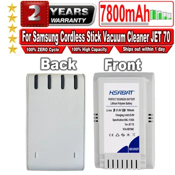 Батерия HSABAT 7800mAh VCA-SBT90E за Samsung Cordless Stick Vacuum Cleaner JET 70 Изображение