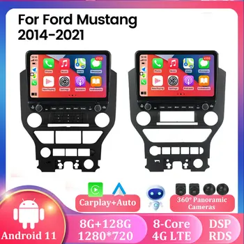 Безжична CarPlay Auto Android 12 4G LTE Авто Радио Мултимедиен Плеър за Ford Mustang VI S550 2014-2021 Стерео Навигация BT5.0 Изображение