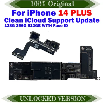 Версия на US E-SIM / CN СИМ Нет дънна Платка iCloud За iPhone 14 Plus С Face ID Подкрепа за Обновяване на IOS Основната Логическа Такса 14Plus Изображение