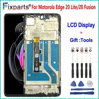 Високо Качество За Motorola Edge 20 Lite LCD дисплей С Сензорен Екран Digiziter В Събирането На LCD екрана Edge 20 Fusion Изображение