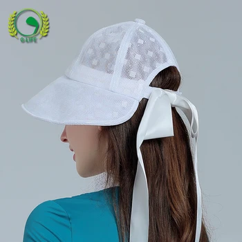 Дамски шапка за голф G LIFE, бяла шапка с широка периферия, слънцезащитен крем за лице, спортна дишащи дамски шапка Изображение