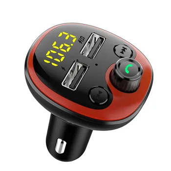 Двойно USB Зарядно устройство за Радио и FM предавател Автомобилен MP3 плейър TF U-диск, Музикален плеър, Bluetooth 5.0 Автомобилни запалки 12-24 В Изображение