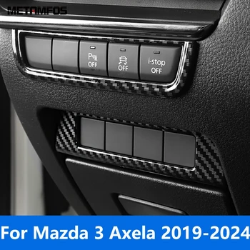 За Mazda 3 M3 Axela 2019-2022 2023 2024 Углепластиковый Главоболие, Светлината на Бутона за Включване на Лампата Капак Завърши Аксесоари За Оформление на Интериора на автомобила Изображение