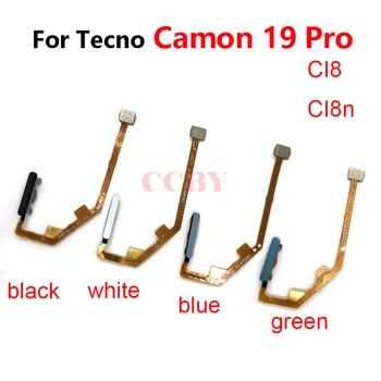 За Tecno Camon 19 Pro CI8n CI8/Camon 18 Premier ch9n ch9 Home Бутон Тъч ID Конектор Сензор за Пръстови отпечатъци Гъвкав Кабел Изображение