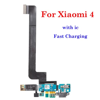 За Xiaomi 4 Mi4 Mi 4 M4 Резервни части, USB зарядно устройство, порт за зареждане + микрофон Такса модул микрофон Лента гъвкав кабел, Бързо зареждане Изображение