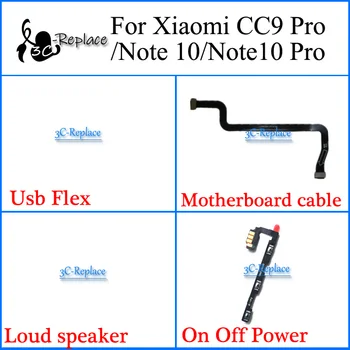 За Xiaomi MI CC9 Pro/Note 10/note10 Pro USB гъвкав кабел дънната платка Гъвкав кабел с микрофон за включване/изключване на високоговорителя Изображение