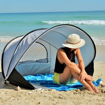 Лятна градинска и плажна палатка от полиестер UPF 50+ Sun Shelter automatic Pop up за малки деца Изображение
