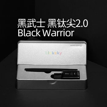 Метална писалка Hongdian 517D Black Warrior, фино перо от титан черен цвят, отличен подарък дръжка за бизнес офис, ученически пособия Изображение