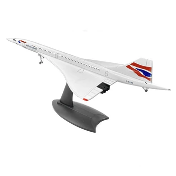 Модел сверхзвукового пътнически самолет Concorde 1/200 Air, British Airways за събиране на статични екрани Изображение