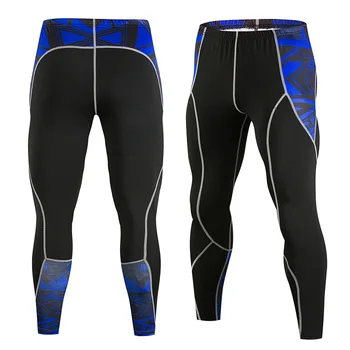 Мъжки компресия Панталони Thermal Workout Cool DrySports Гамаши Чорапогащник Baselayer За Бодибилдинг Спортни Панталони за Йога Изображение