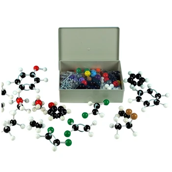 Набор от молекулни модели от 444 предмети, неорганична и органична химия, наука за атомите PP, молекулярни модели, кодирующие атоми За деца Изображение