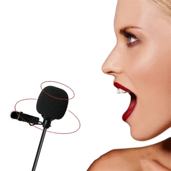 Нов микрофон петличный микрофона на ревера с дължина около 1,2 м черен за Sennheiser Петличный петличный микрофона на ревера Изображение