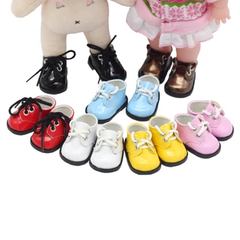 Нов прием на 5-инчов, обувки от изкуствена кожа за кукли BJD 14-Инчов модерен мини-стоп-моушън обувки за EXO Russian Аксесоари за кукли направи си САМ ръчно изработени Изображение