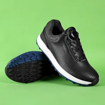 Обувки за голф Професионални спортни непромокаеми обувки за голф, Мъжки маратонки за голф С въртяща се ключалка Удобни обувки за голф при ходене Изображение
