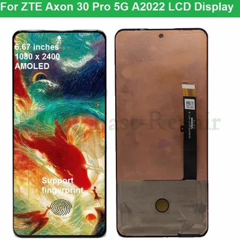 Оригинален 6,67 инчов Amoled-дисплей за ZTE Axon 30 Pro 5G A2022 със сензорен екран, LCD дисплей Axon30Pro, дигитайзер, в събирането, тъчпад, екран Изображение
