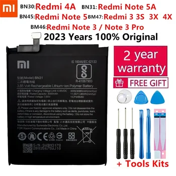 Оригинална Батерия Xiao Mi За Xiaomi Redmi 3 3S 3X 4X 3 pro Note 3 5 4A 5A Pro Mi 5X BM46 BM47 BN30 BN31 BN45 Взаимозаменяеми Батерия Изображение