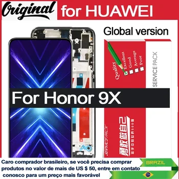 Оригиналната смяна на LCD дисплей с диагонал 6,59 инча сензорен дисплей Huawei 9X за версии: STK-LX1 (Global) Изображение